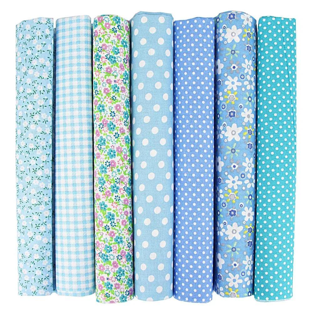 7PCS 50 x 50cm Squares Cotton Craft Fabric Cloths for DIY Bundle Patchwork Quilting Sewing Scrapbooking Artcraft - ItemBear.com