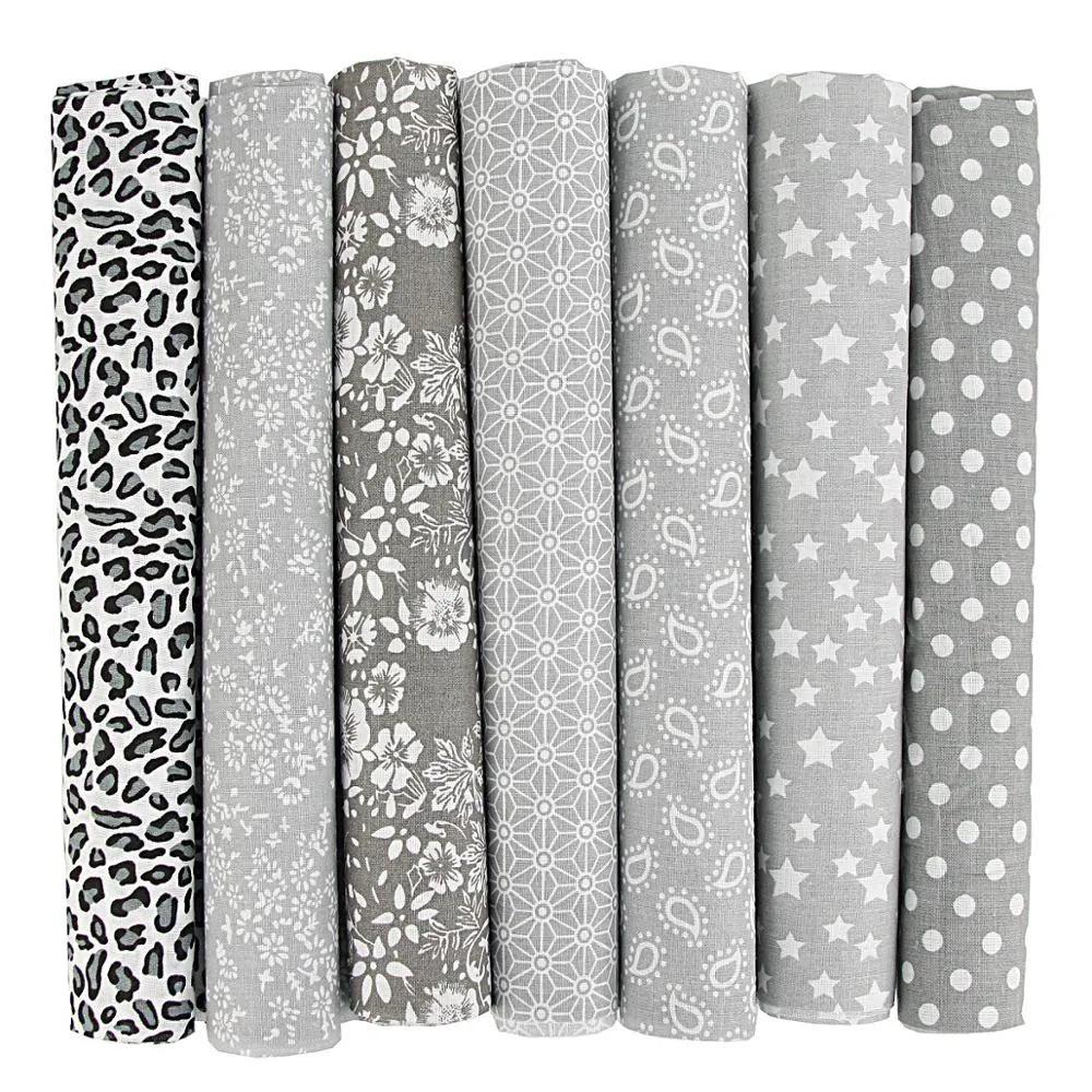 7PCS 50 x 50cm Squares Cotton Craft Fabric Cloths for DIY Bundle Patchwork Quilting Sewing Scrapbooking Artcraft - ItemBear.com