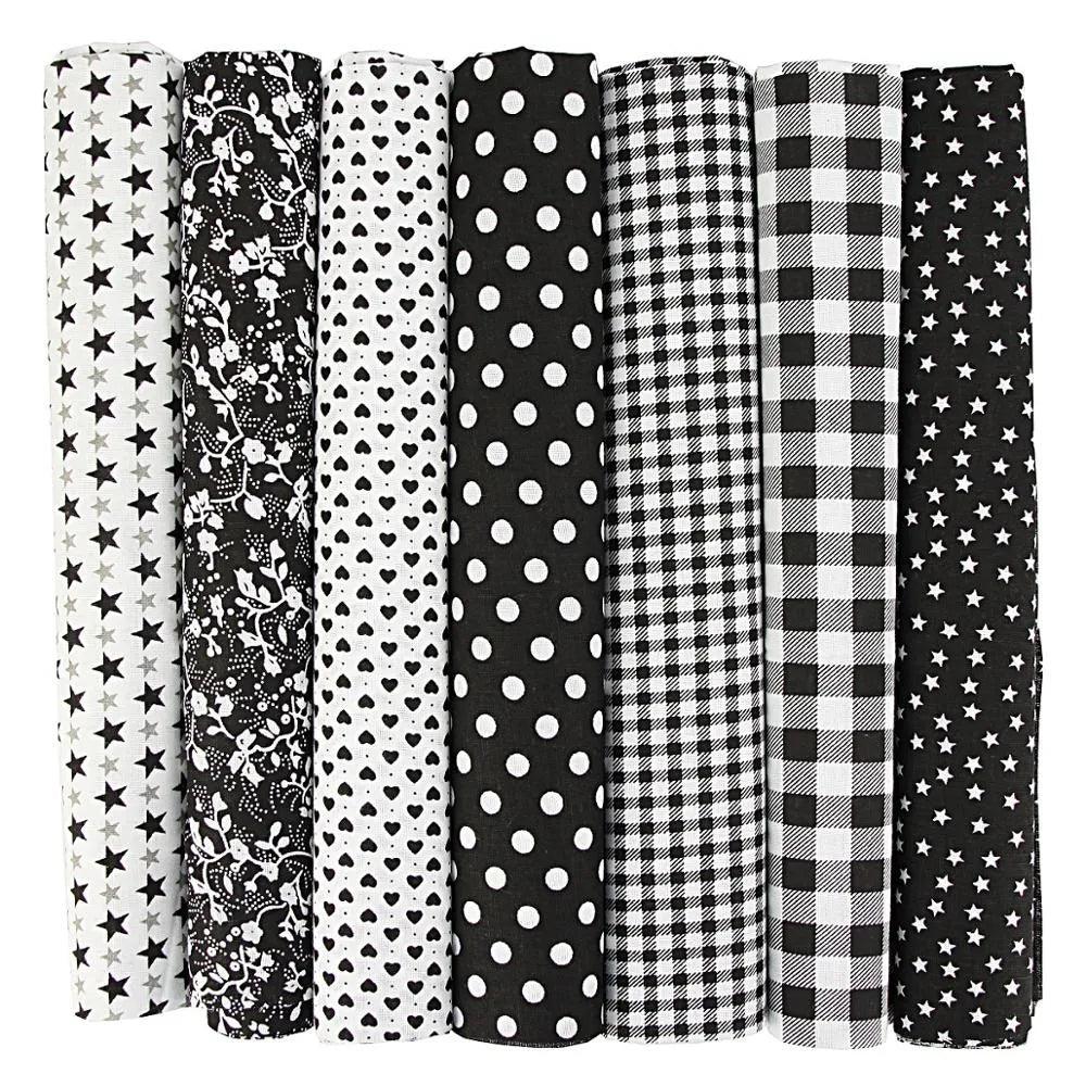 7PCS 50 x 50cm Squares Cotton Craft Fabric Cloths for DIY Bundle Patchwork Quilting Sewing Scrapbooking Artcraft - ItemBear.com