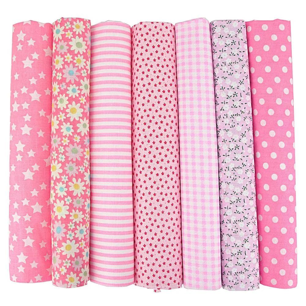 7PCS 50 x 50cm Squares Cotton Craft Fabric Cloths for DIY Bundle Patchwork Quilting Sewing Scrapbooking Artcraft - ItemBear.com