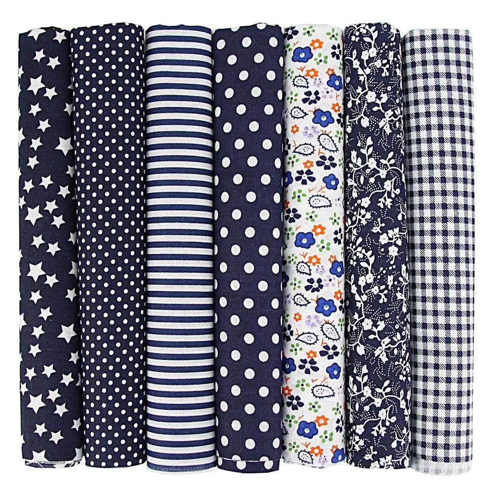 7PCS 50 x 50cm Squares Cotton Craft Fabric Cloths for DIY Bundle Patchwork Quilting Sewing Scrapbooking Artcraft - ItemBear.com