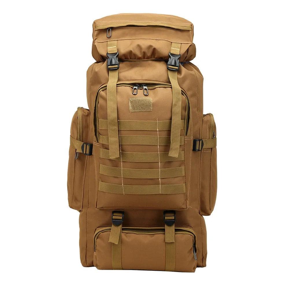 80L Waterproof Molle Camo Tactical Backpack Military Army Hiking Camping Backpack Travel Rucksack Outdoor Sports Climbing Bag - ItemBear.com