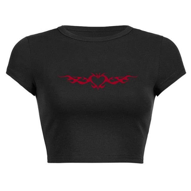 90s Vintage Heart Graphic Top - ItemBear.com