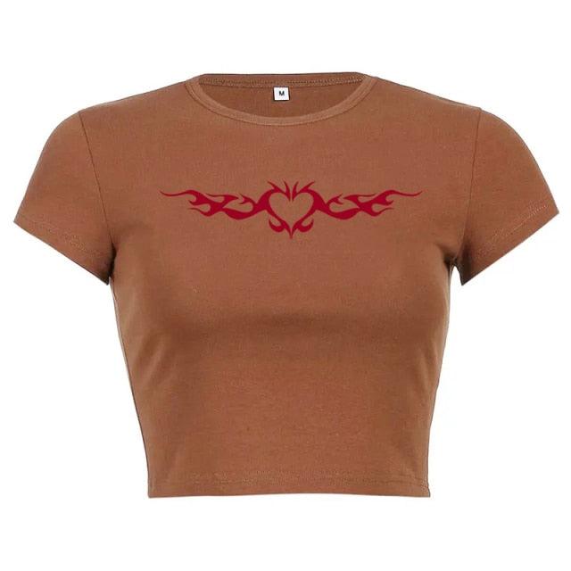 90s Vintage Heart Graphic Top - ItemBear.com