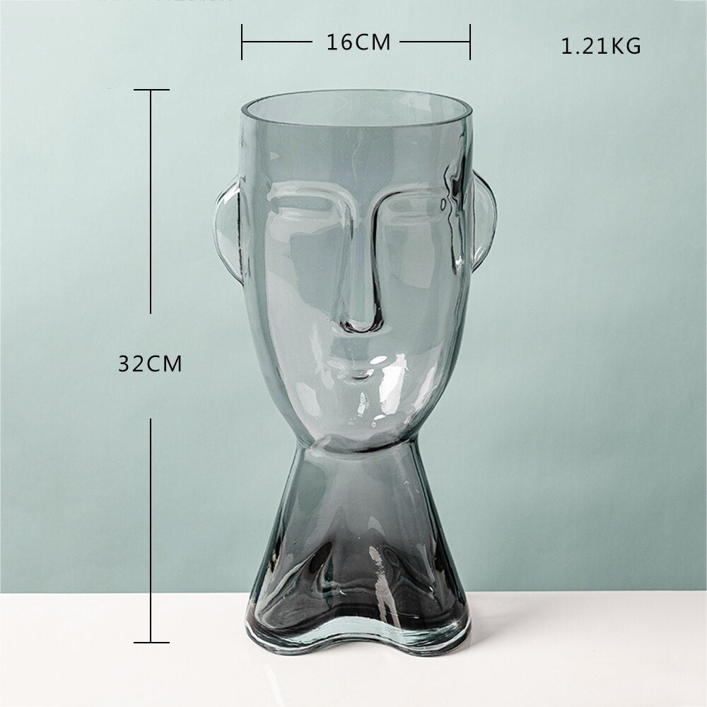 Abstract Human Face Glass Flower - ItemBear.com