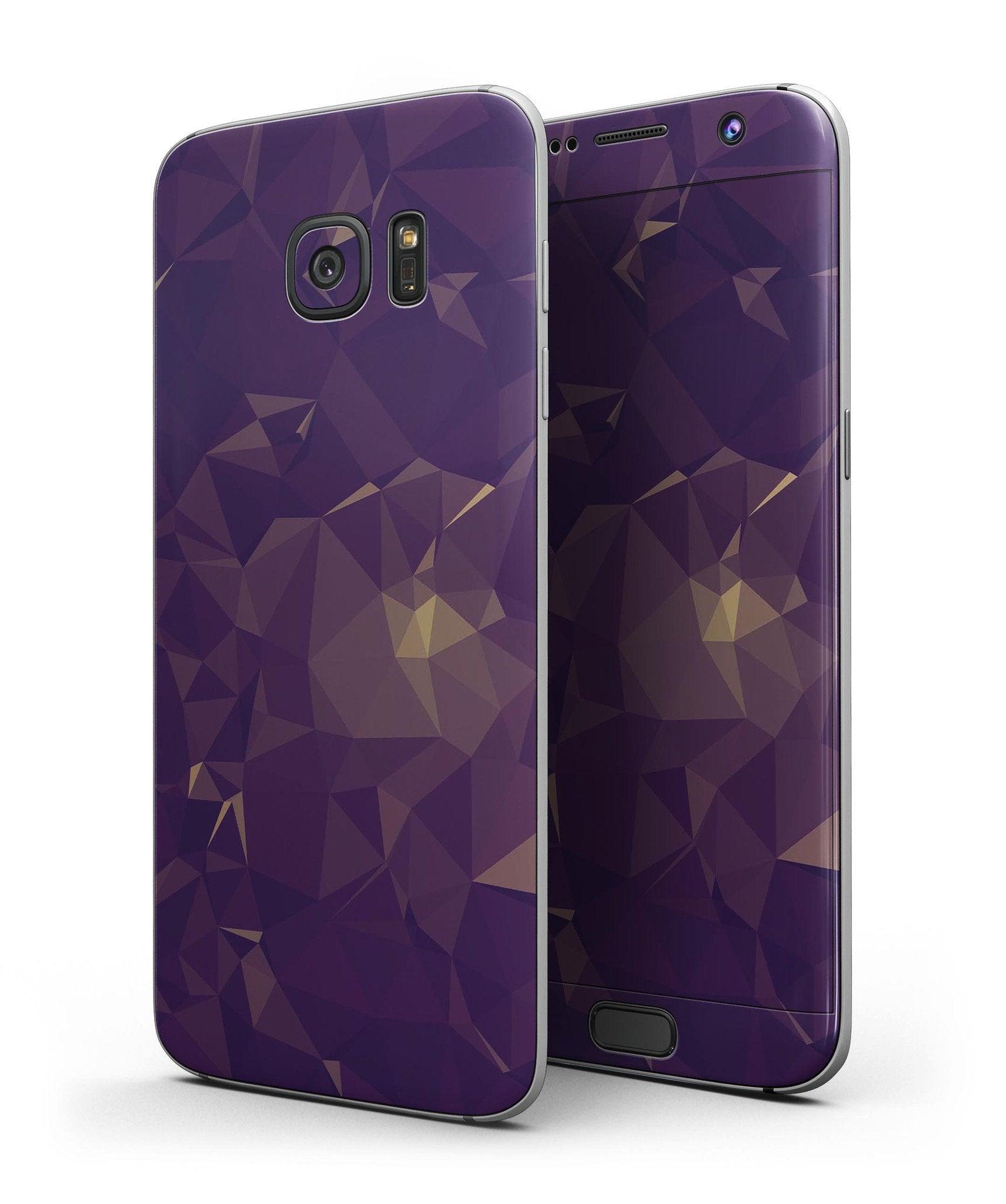 Abstract Purple and Gold Geometric Shapes - Full Body Skin - Kit for the - ItemBear.com