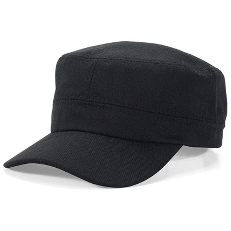 Adjustable Classic Plain Cap Vintage Army Military Cadet Style Hat Breathable Sun Protective Casual Cap - ItemBear.com