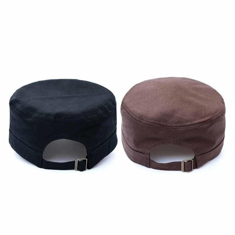 Adjustable Classic Plain Cap Vintage Army Military Cadet Style Hat Breathable Sun Protective Casual Cap - ItemBear.com