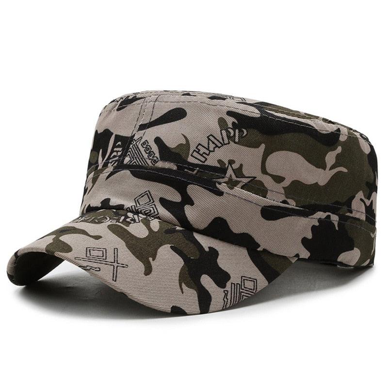 Adjustable Classic Plain Cap Vintage Army Military Cadet Style Hat Breathable Sun Protective Casual Cap - ItemBear.com