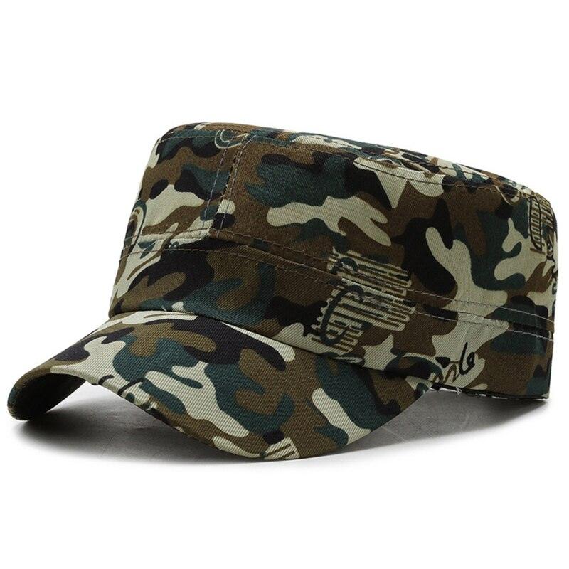 Adjustable Classic Plain Cap Vintage Army Military Cadet Style Hat Breathable Sun Protective Casual Cap - ItemBear.com