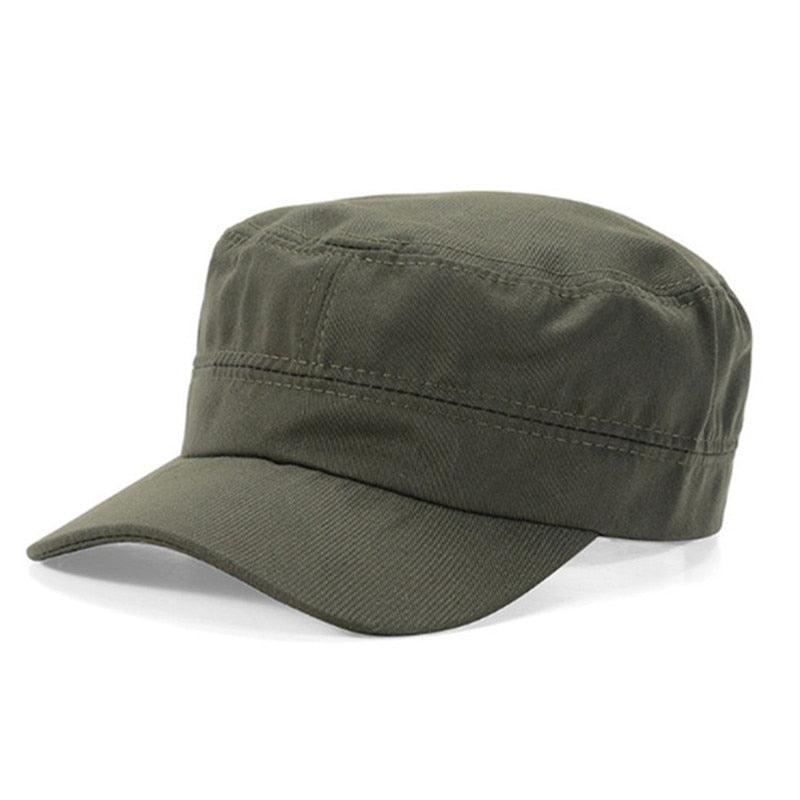 Adjustable Classic Plain Cap Vintage Army Military Cadet Style Hat Breathable Sun Protective Casual Cap - ItemBear.com