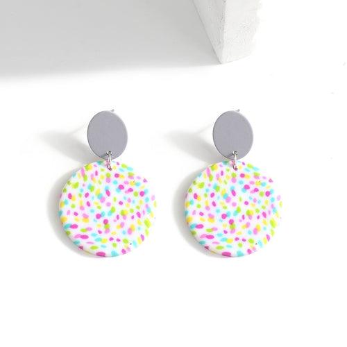 AENSOA Unique Colorful Abstract Pattern Polymer Clay Earrings for - ItemBear.com