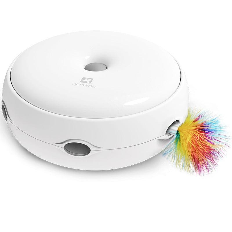 Amazon hot - selling electric cat toy smart funny cat stick crazy play plate cat catch mouse donut automatic turntable - ItemBear.com