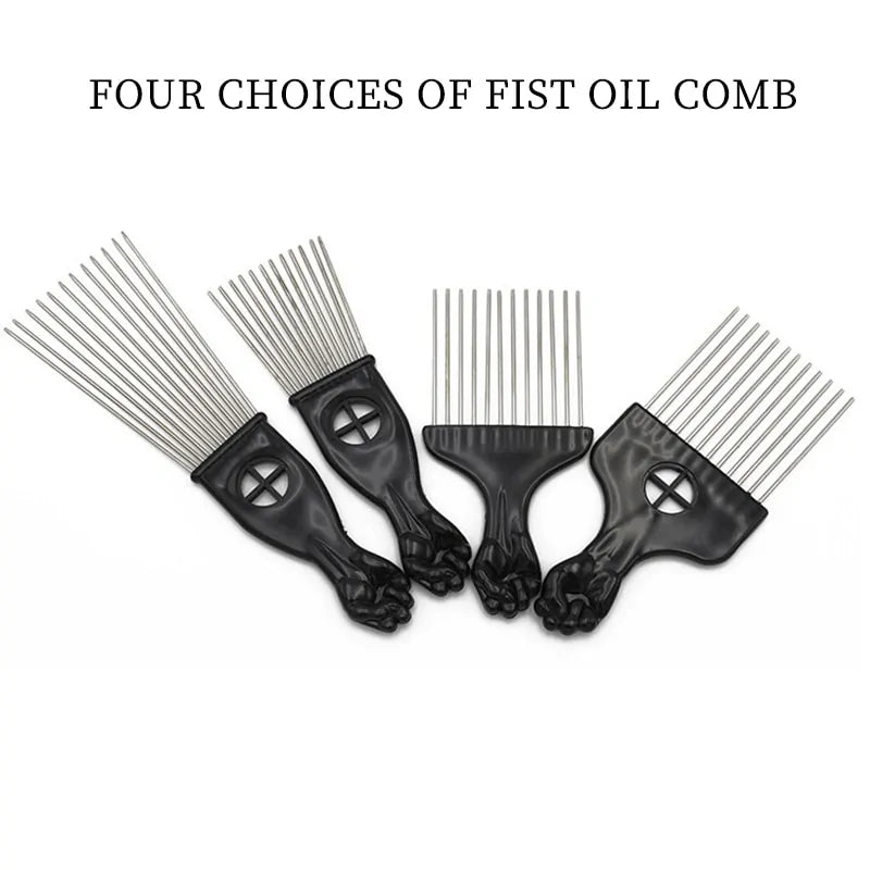 Anti - Static Metal Afro Pick Comb - ItemBear.com