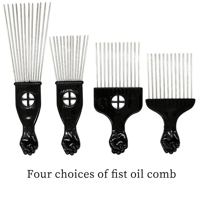 Anti - Static Metal Afro Pick Comb - ItemBear.com