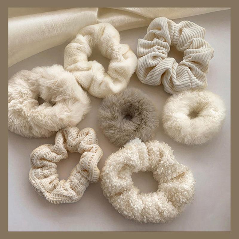 Autumn and winter plush big intestine hair ring temperament high - grade hair head rope female new kids Korean version of the hair rope hair - ItemBear.com