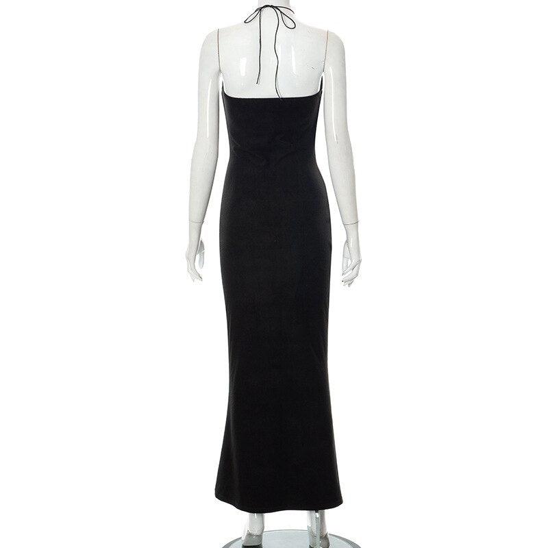 Backless Halter Long Dress - ItemBear.com