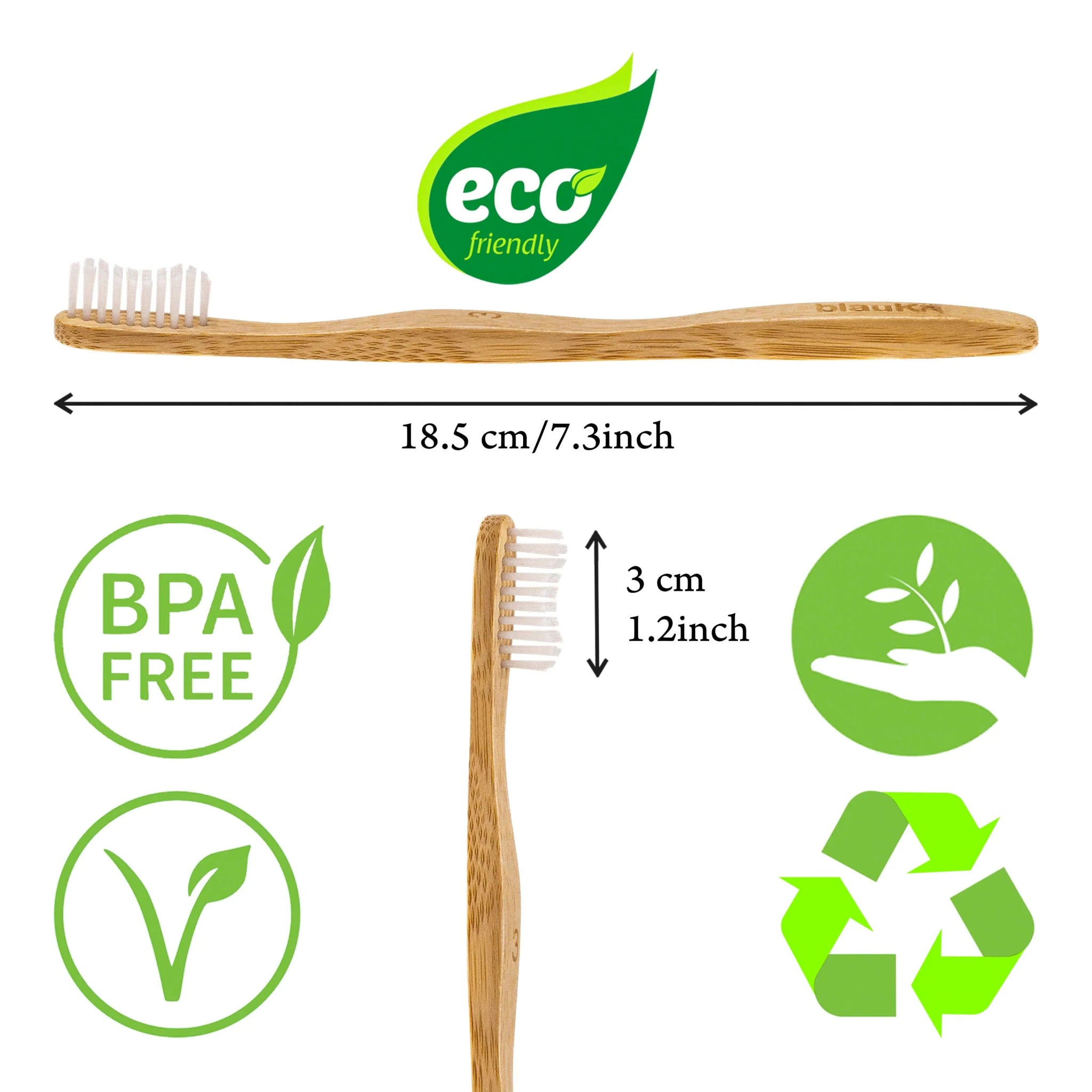 Bamboo Toothbrush Set 5 - Pack - Bamboo Toothbrushes with Medium Bristles for Adults - Eco - Friendly, Biodegradable, Natural Wooden Toothbrushes - ItemBear.com