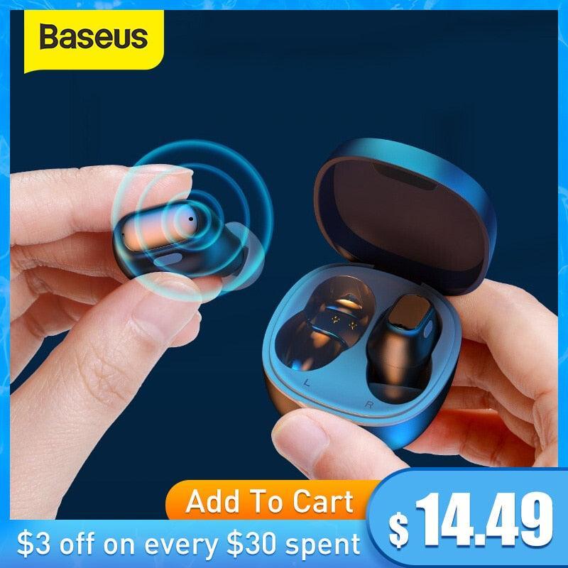 Baseus WM01 TWS Bluetooth Earphones Stereo Wireless 5.0 Bluetooth Headphones Touch Control Noise Cancelling Gaming Headset - ItemBear.com