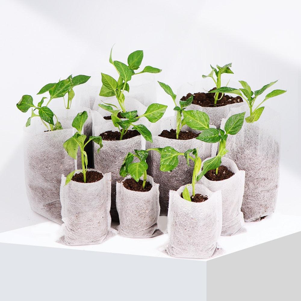 Biodegradable Nonwoven Fabric Nursery Plant Grow Bags Seedling Growing - ItemBear.com