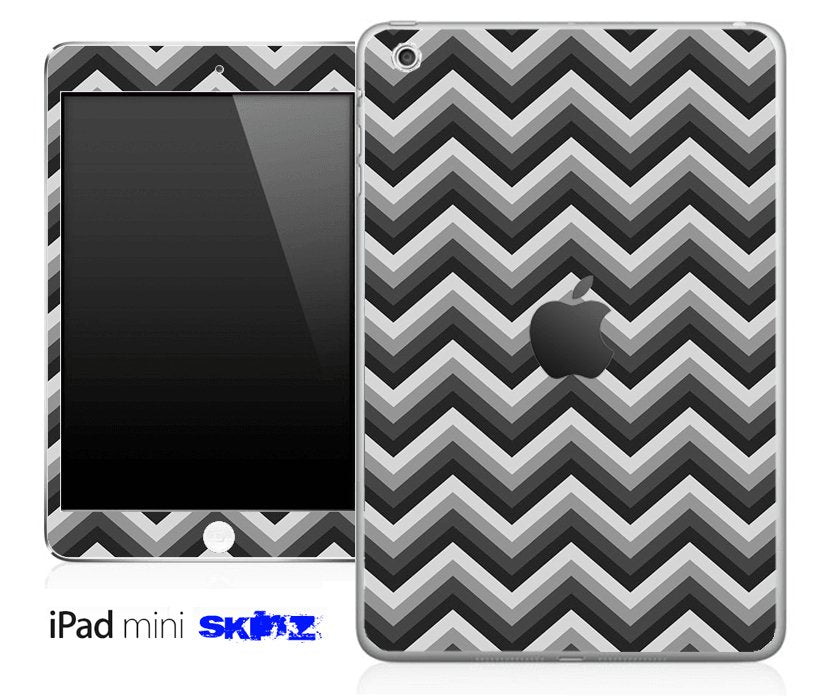 Black and Gray Chevron Pattern Skin for the iPad Mini or Other iPad - ItemBear.com