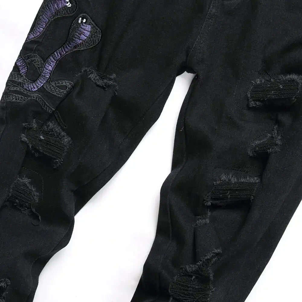 Black Python Jeans - ItemBear.com