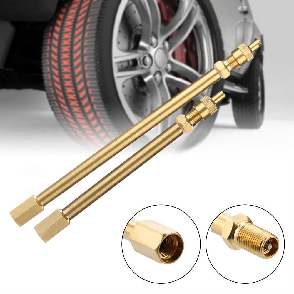 Brass Tire Valve Stem Extension Pole Caps Extender - ItemBear.com