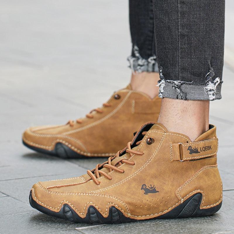 Casual Sneakers for Men Luxury Designer Shoes Free Shipping Leather Ankle Boots 2023 New Fashion Comfort High Top Men Shoes - ItemBear.com