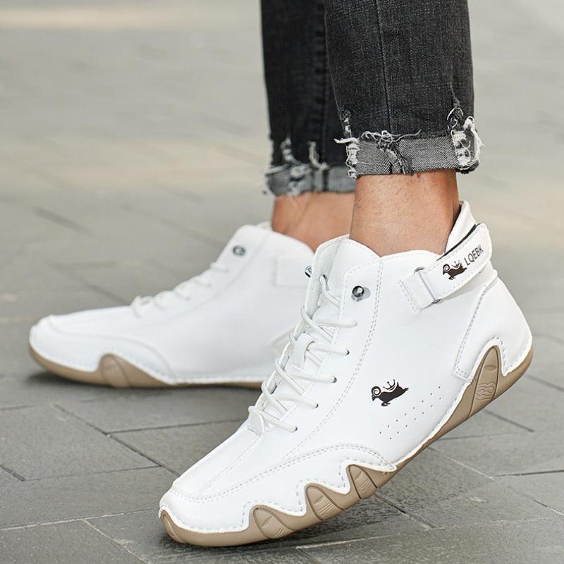 Casual Sneakers for Men Luxury Designer Shoes Free Shipping Leather Ankle Boots 2023 New Fashion Comfort High Top Men Shoes - ItemBear.com