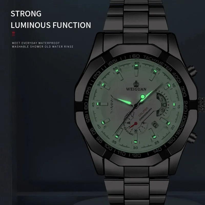 Casual Sport Watches Chronograph Wristwatch Automatic business Movement Imported Mechanical Waterproof Luminous product - ItemBear.com