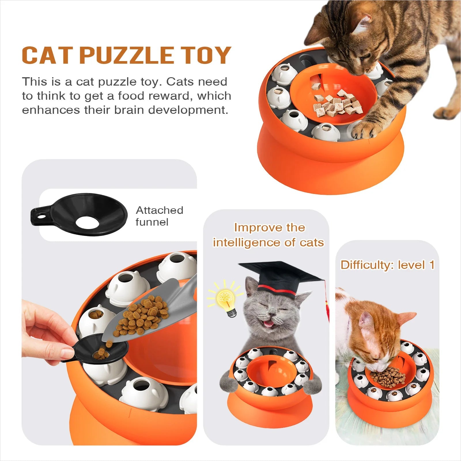 Cat Bowl Puzzle Toy - ItemBear.com