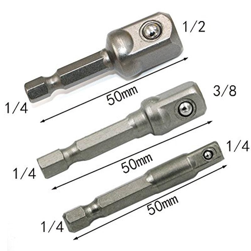 Chrome Vanadium Steel Socket Adapter Set - ItemBear.com