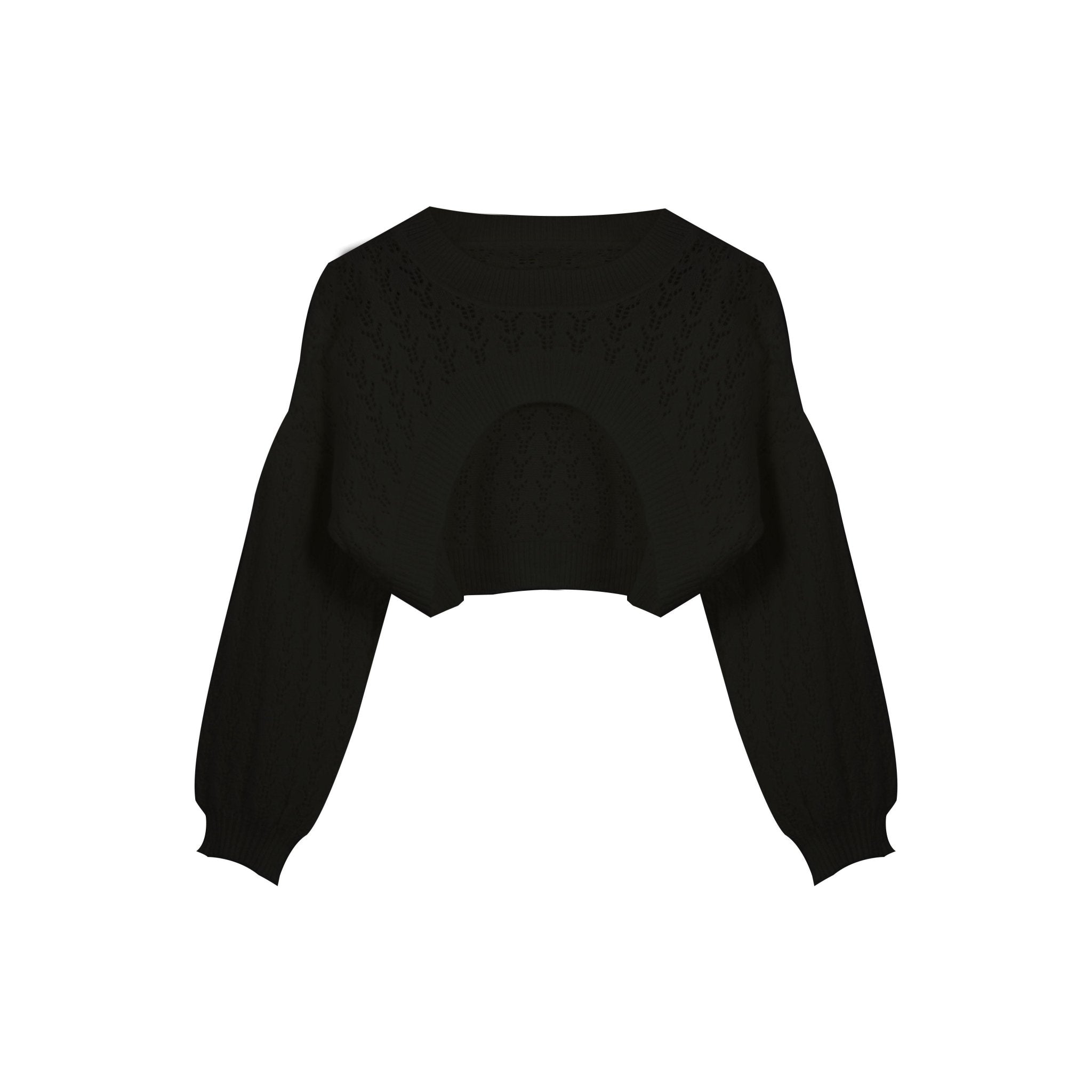 Comfy Loose Super Crop Long Sleeve Sweater - ItemBear.com