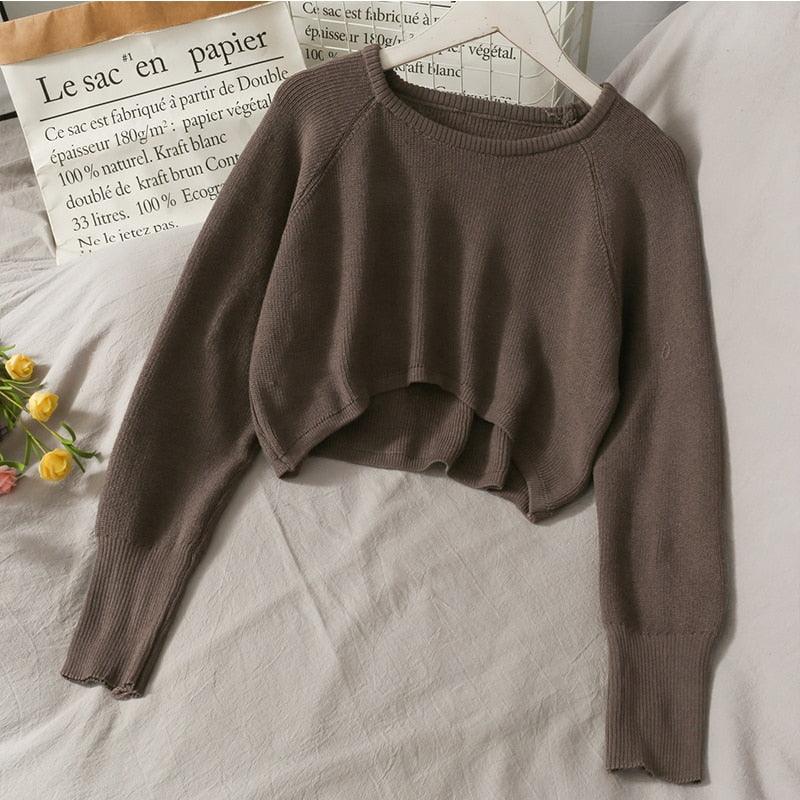 Comfy Solid Loose O - Neck Sweater - ItemBear.com