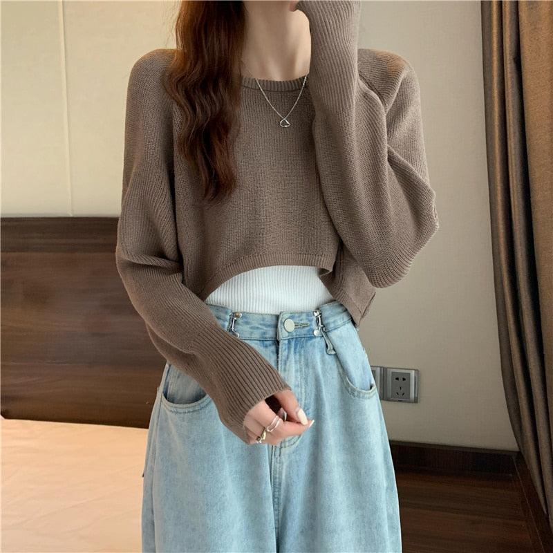 Comfy Solid Loose O - Neck Sweater - ItemBear.com