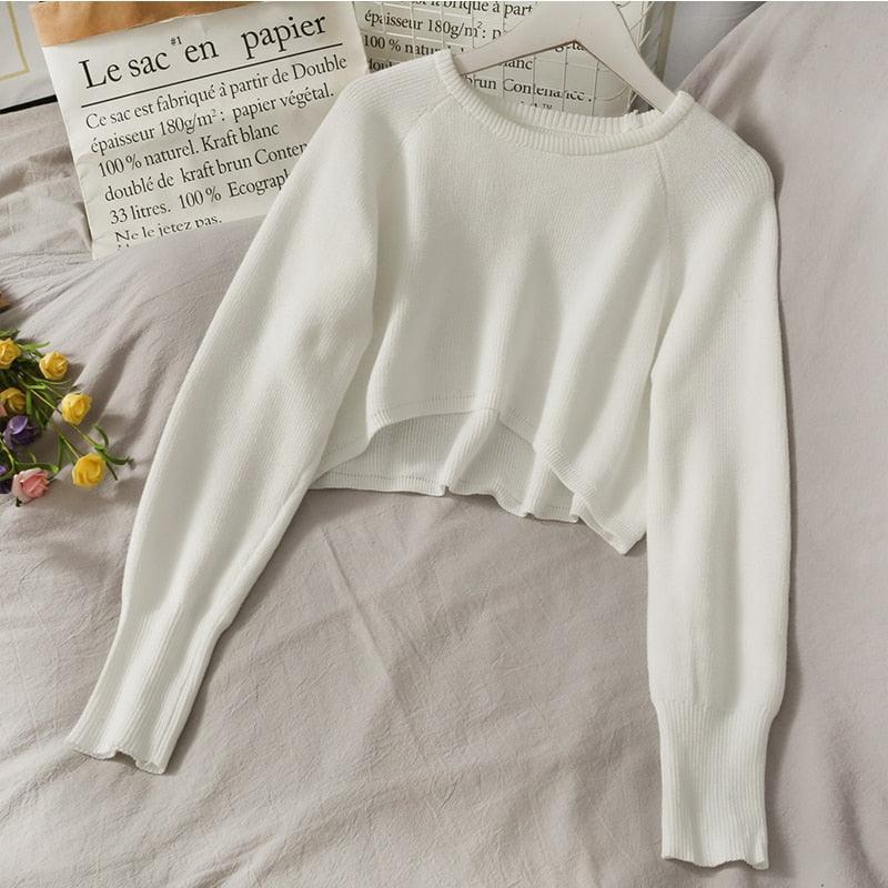 Comfy Solid Loose O - Neck Sweater - ItemBear.com