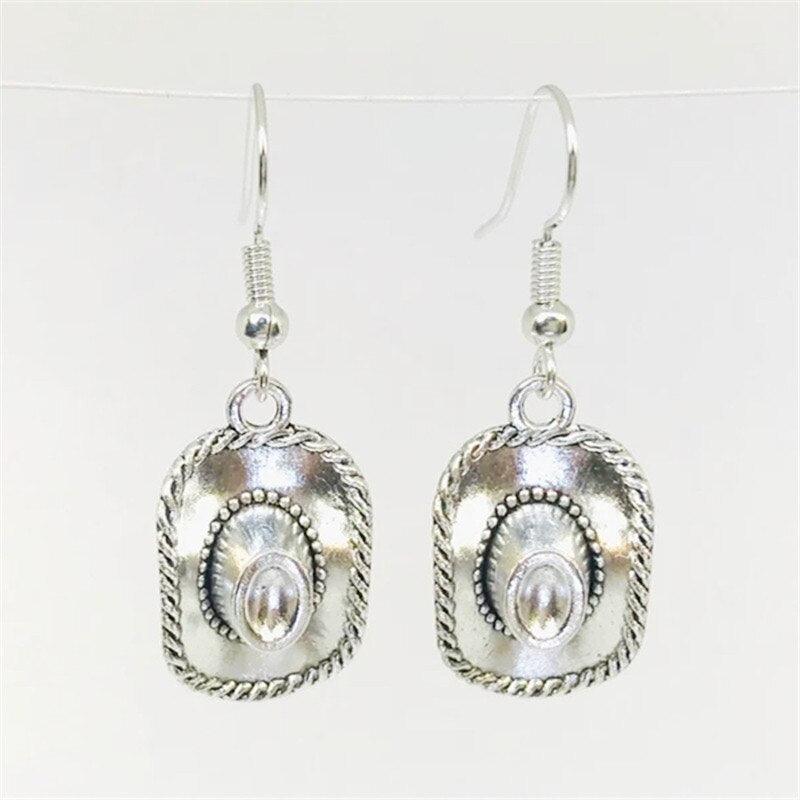 Cowboy Hat Boots Dangling Earrings - ItemBear.com