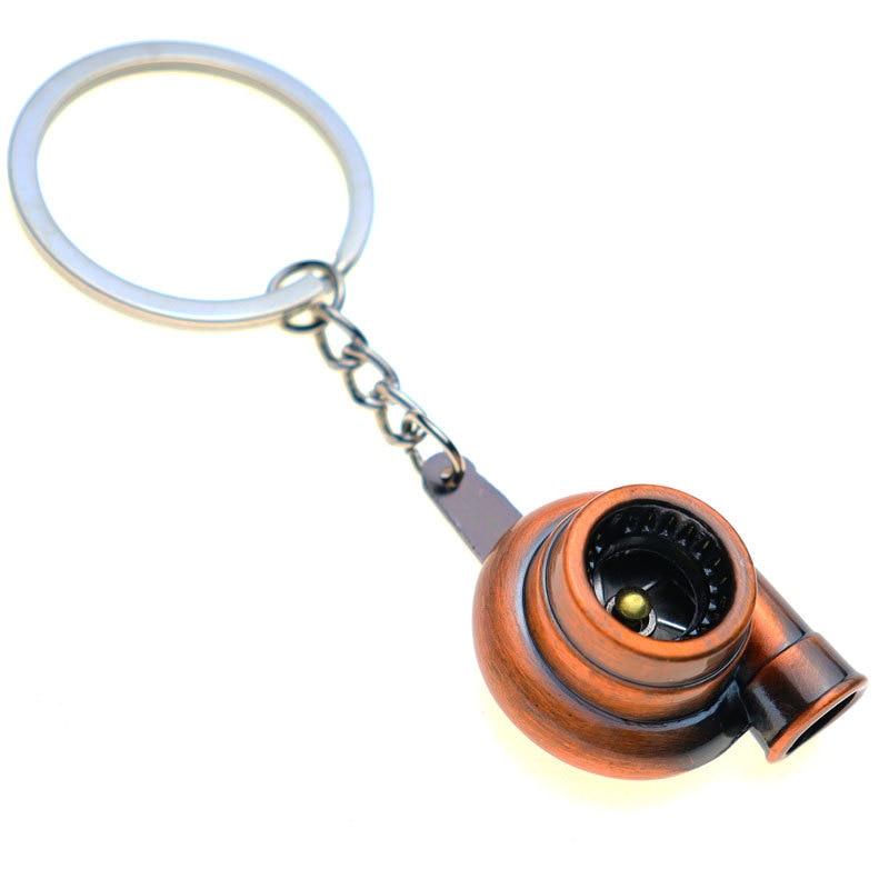 Creative gift car metal keychain turbo gear hub pendant brake disc shock absorber Pendant - ItemBear.com