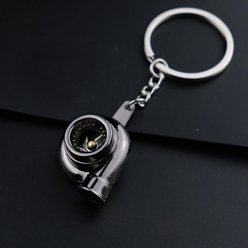 Creative gift car metal keychain turbo gear hub pendant brake disc shock absorber Pendant - ItemBear.com