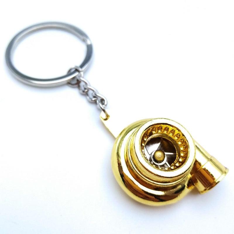 Creative gift car metal keychain turbo gear hub pendant brake disc shock absorber Pendant - ItemBear.com