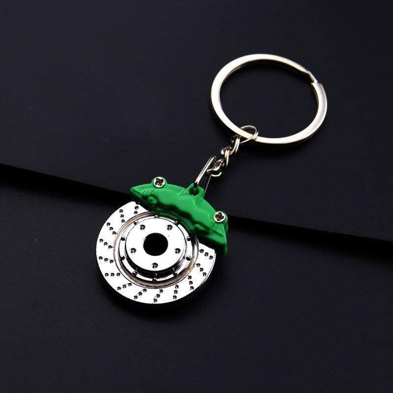 Creative gift car metal keychain turbo gear hub pendant brake disc shock absorber Pendant - ItemBear.com