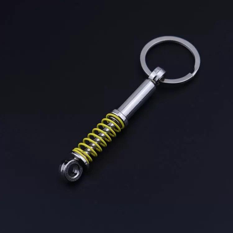 Creative gift car metal keychain turbo gear hub pendant brake disc shock absorber Pendant - ItemBear.com