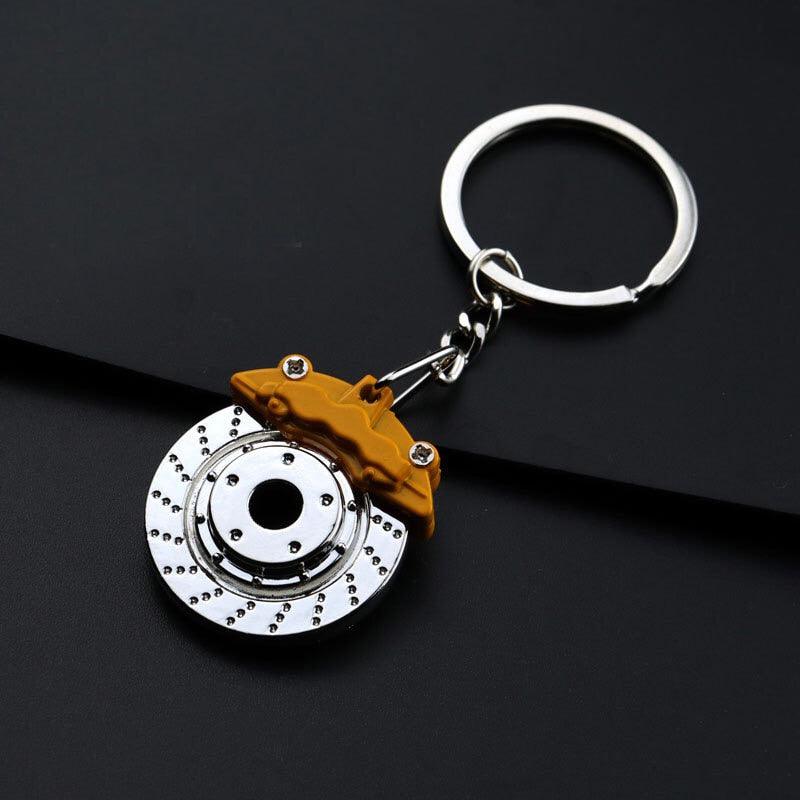 Creative gift car metal keychain turbo gear hub pendant brake disc shock absorber Pendant - ItemBear.com