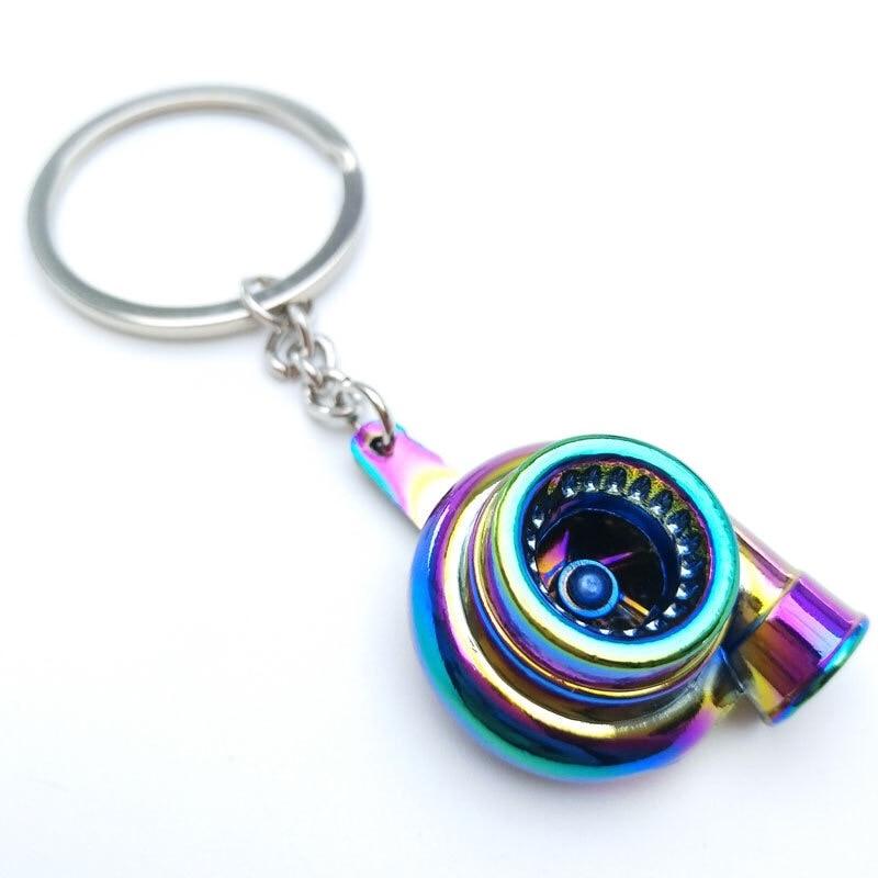 Creative gift car metal keychain turbo gear hub pendant brake disc shock absorber Pendant - ItemBear.com