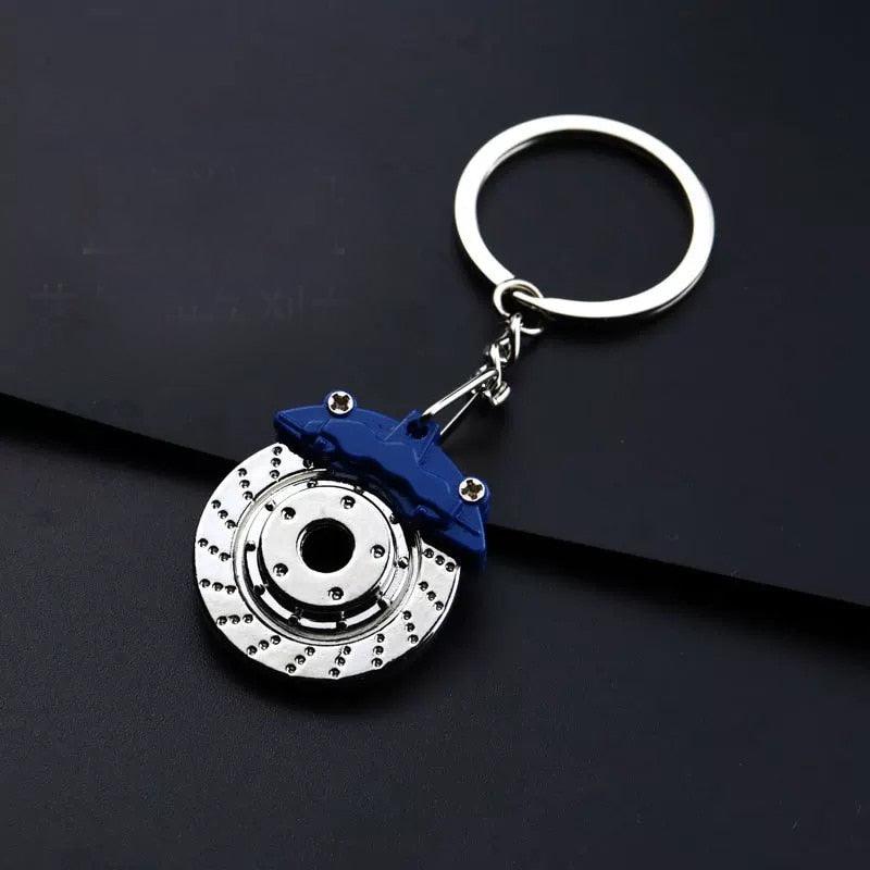 Creative gift car metal keychain turbo gear hub pendant brake disc shock absorber Pendant - ItemBear.com