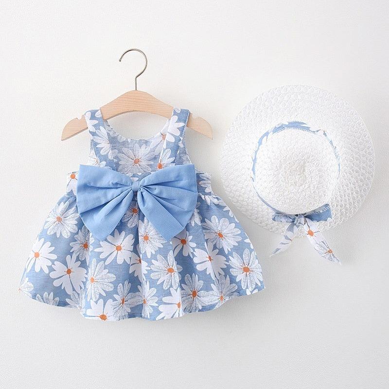 Daisy Darlin' Dress with Bow + Hat Set - ItemBear.com