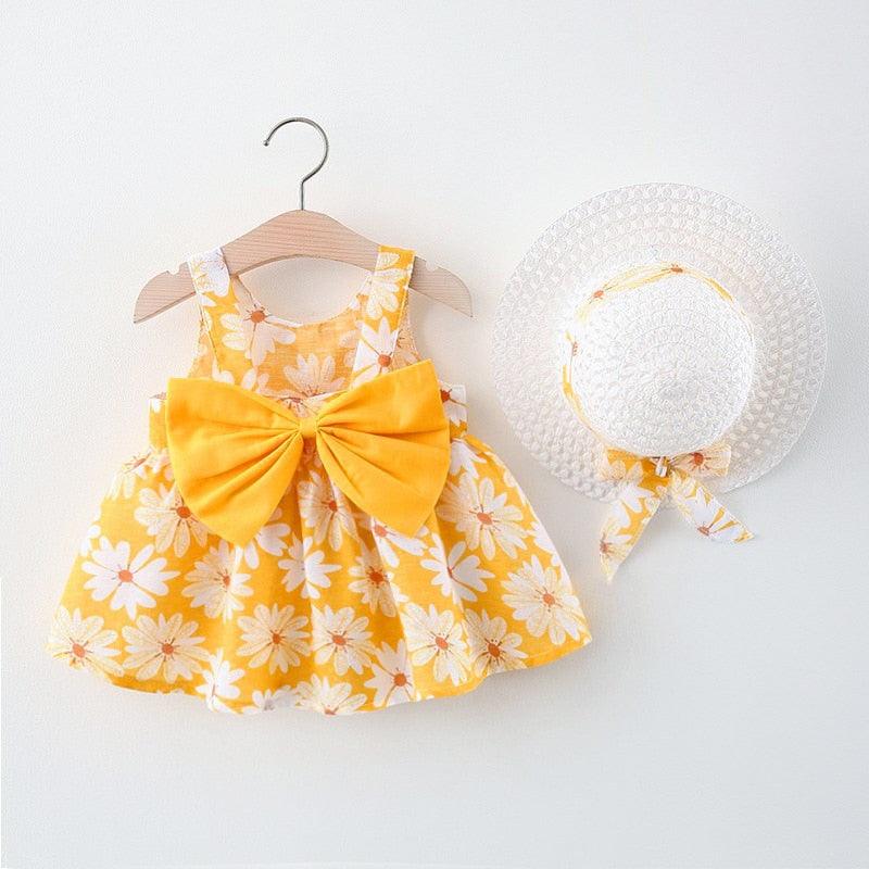 Daisy Darlin' Dress with Bow + Hat Set - ItemBear.com