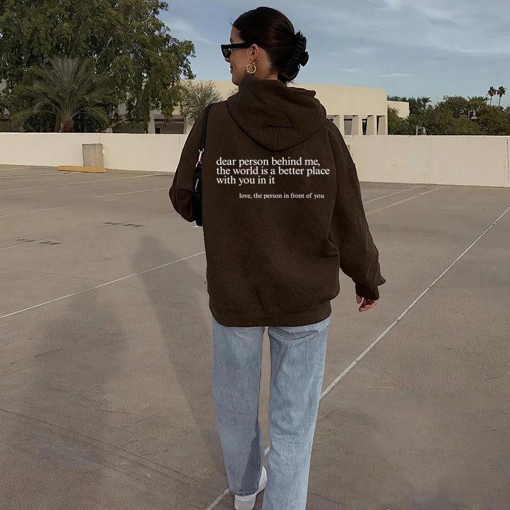 "Dear Person behind Me" Hoodie - ItemBear.com