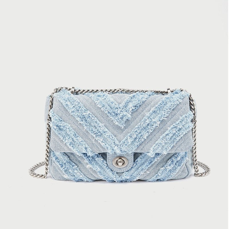 Denim Chain Bag - ItemBear.com