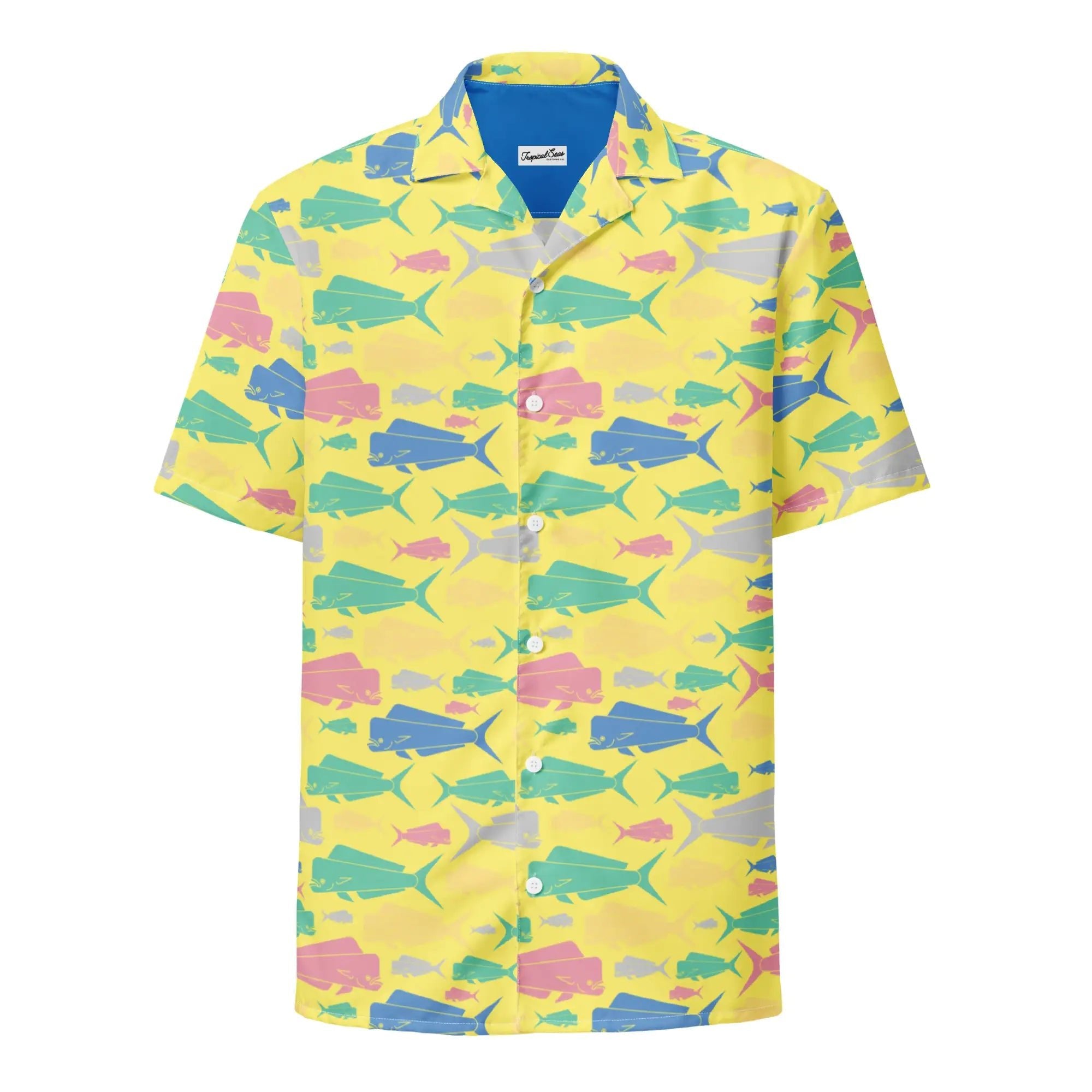 Dorado Fish Island Button Down Hawaiian Shirt - Coastal Summer 2024 Collection - ItemBear.com